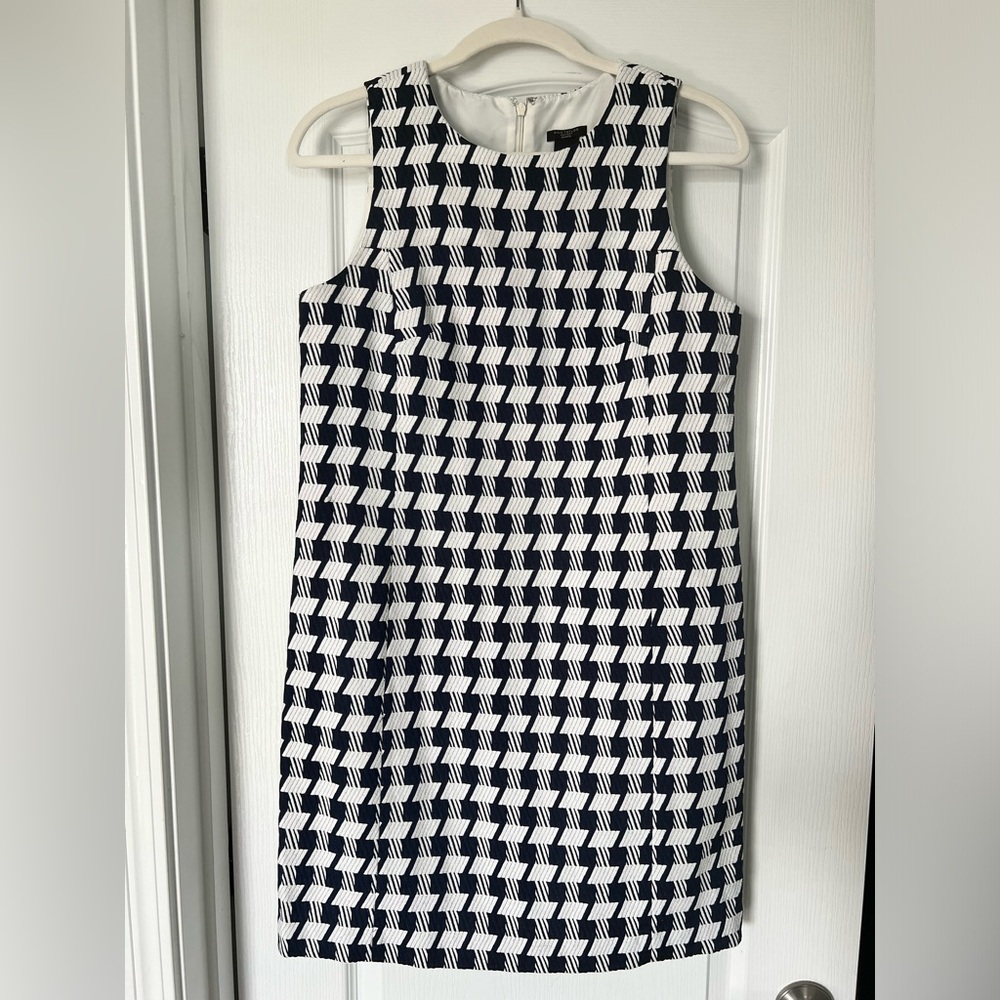 Ann Taylor houndstooth shift dress - 8P